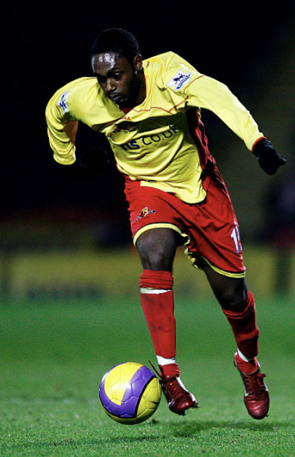 Anthony McNamee playing for Watford FC